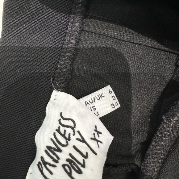 Princess Polly Black tie-up skirt size 2 - Picture 3 of 3